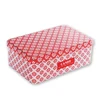 Large Capacity Custom Rectangular Hinged Tin Boxes Wholesale