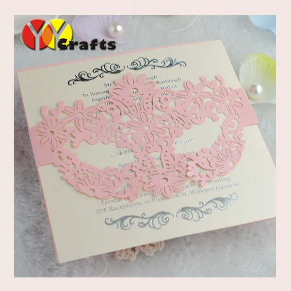 mask delicate party invitation card for fancy ball or wedding