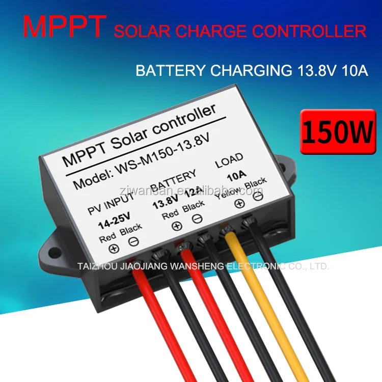 Factory in China 150W Solar Charger 99% MPPT Efficiency solar charge controller WS-M150-13.8V