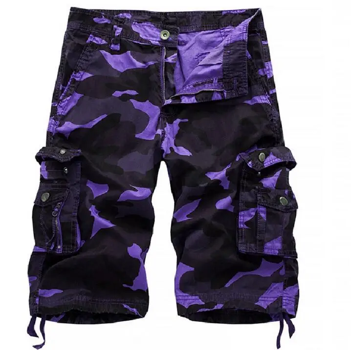 WIIPU Mens Relaxed Fit Outdoor Camouflage Camo Cargo Shorts