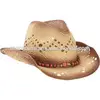 wholesale paper straw hat custom women cowboy hat