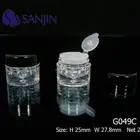 2g cosmetic jar Transparent diamond make up set plastic empty eyeshadow bottle