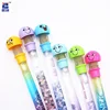 Funny toy gift fairy smiling face pen bouncing head spring shake jump plush emoji doll pen