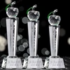 High quality custom apple shaped crystal award trophy