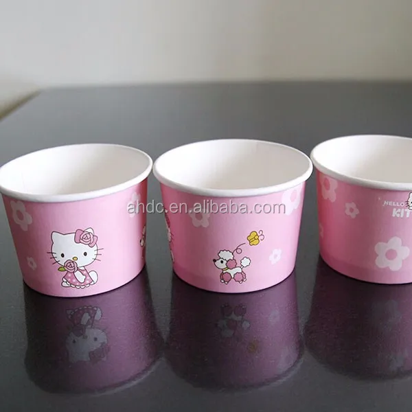 disposable custom printed disposable paper ice cream cup
