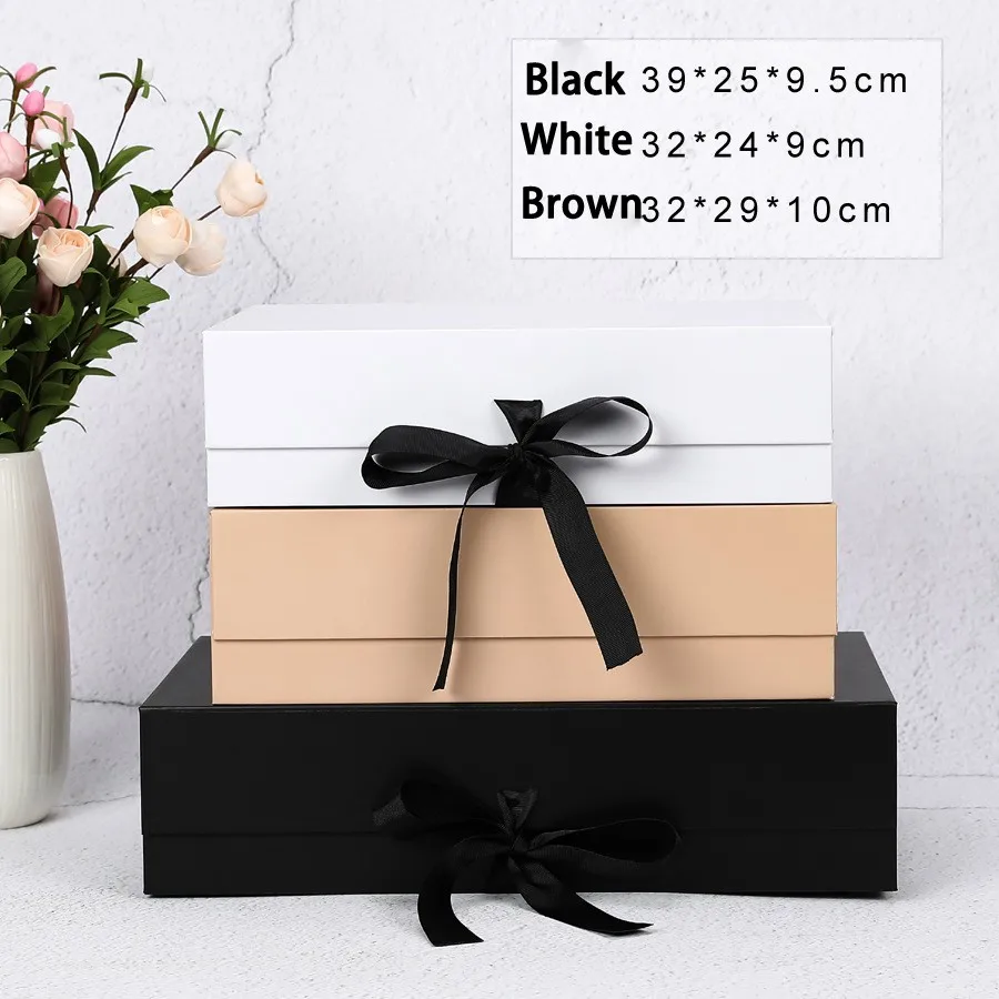 custom logo black paper cardboard wig hair extension gift box