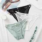 Wholesale 5 Colors Women Panties Hot Sales Sexy Transparent Ladies Underwear Panties Soft Lace Bikini Thong