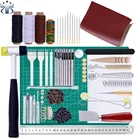 L29 68pcs Complete Leather Craft Tool Sets DIY Crafting Supplies for Leather Stitching/Cutting/Punching /Sewing