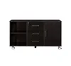 Cabinet System Wood Home Kitchen Movable Storage Wardrobe Cabinet Design 3 Drawers Lockable Cabinet