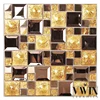 Shiny Gold Crystal Mosaic Glass Tiles Gold Color Mirror Glass Mosaic Tiles Factory Price