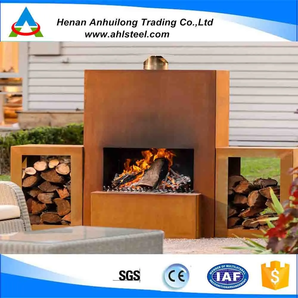 Outdoor Decorative Corten Steel Garden Treasure Gas Fire Pit Buy High