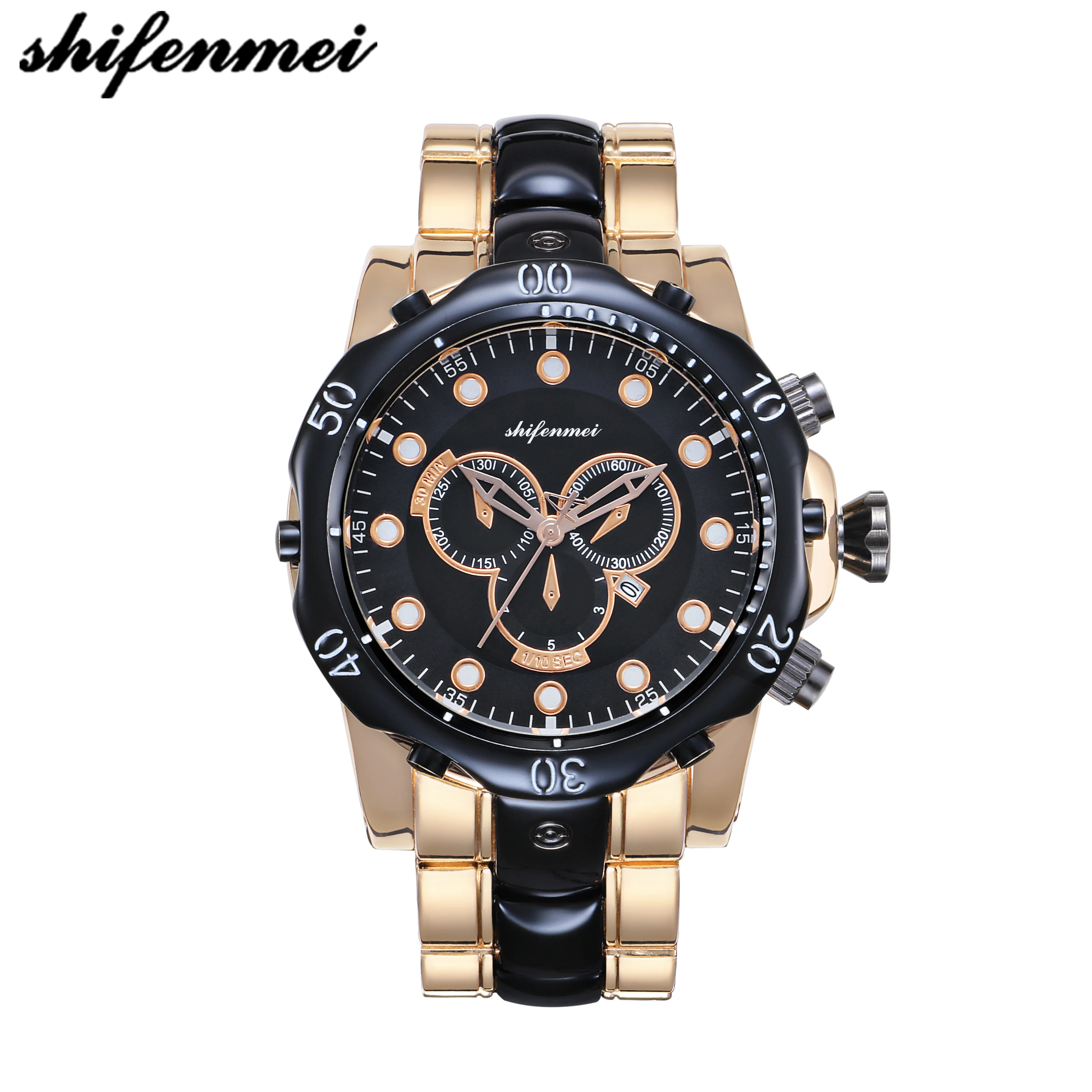 shifenmei S1072 Watch custom Brand Shifenmei luxury gold fashion alloy men's watch, Gold black;silver black
shifenmei S1072 Watch custom Brand Shifenmei luxury gold fashion alloy men's watch, Gold black;silver black