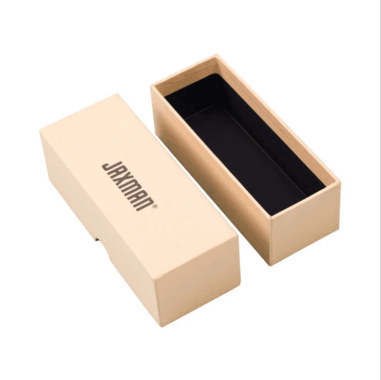 logo kraft paper 1200gsm cardboard 2 piece rigid gift packaging