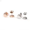 Daily Cute Stainless Steel Fashion Women Jewelry Stud Heart Earrings