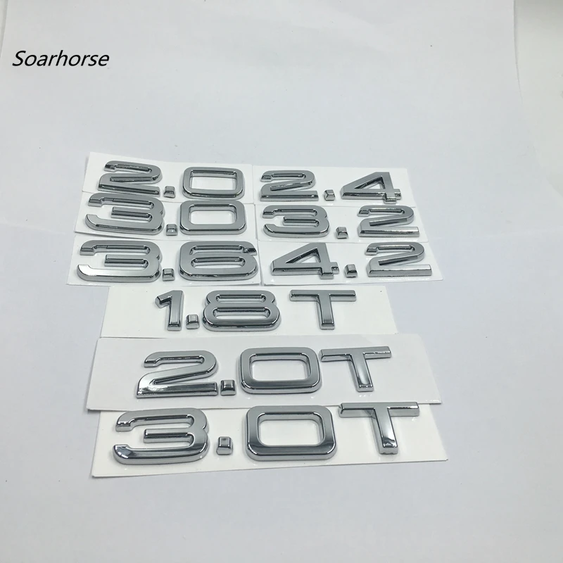 for audi rear trunk emblem letter sticker