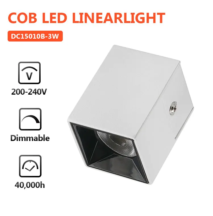 3W 210LM modern linear batten cob light office lighting fixture