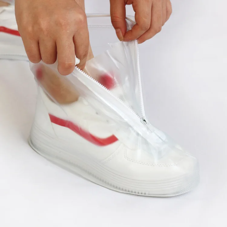 High-Top Waterproof Protector Shoes Anti-slip Rain Boots Cover Unisex Plastic