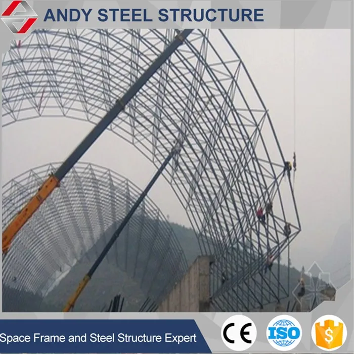 roofing truss design steel space frame coal shed used coal fired