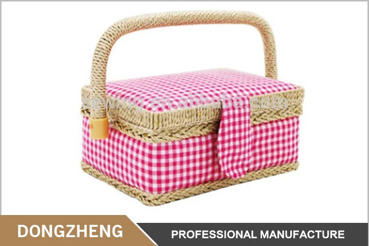 hot factory products craft vintage wicker sewing gift basket