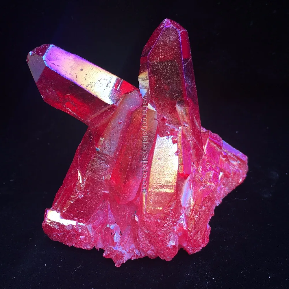natural red color crystal cluster wholesale