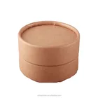 Plain Brown Kraft Paper Cylinder Boxes for Packing/Round Kraft Paper Box for Soap/Kraft Paper Tube for Tea Packaging