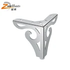 High Class Customized Triangle Decorative Sofa Bed Feet Modern Chrome Metal Iron Triangular Decorative Furniture Sofa Legs