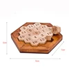 Digital platter Classical educational toy honeycomb chess adult brain wooden chess board game