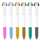 Custom Logo Cheap Cartoon Multicolor Puppy Ball Point Plastic Ball Pen