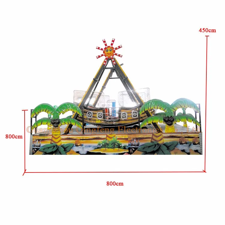fun popular Little pirate ship electric trackless carousel game machine sale for amusement park