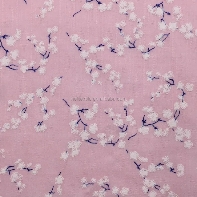 japanese plum flower pattern print jacquard weave cotton fabric