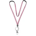 New Product Bulk Wholesale Custom Logo Light Blue Rhinestone Lanyard For Mobile Phone