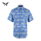 New look stylish summer men screen printed blue plain organic cotton shirts wholesale