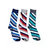 Customized cheap price winter warm colorful stripe 100% cotton mens fashion socks wholesale