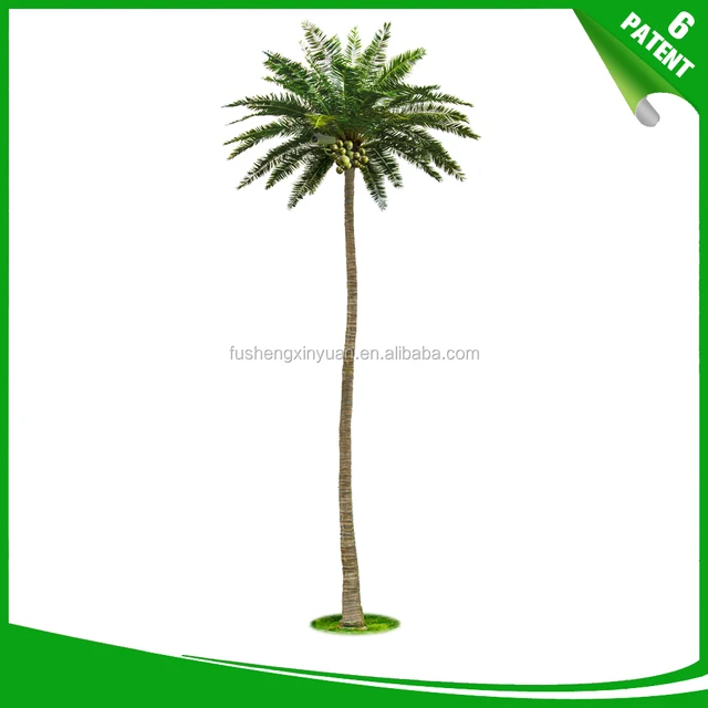 coconut tree fiberglass trunk artificial coconut palm tree out