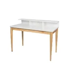 Cheap room modern wooden white black furniture study table desktop table for laptop