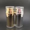 50ml luxury shining gold double wall airless facial cosmetics cream jar