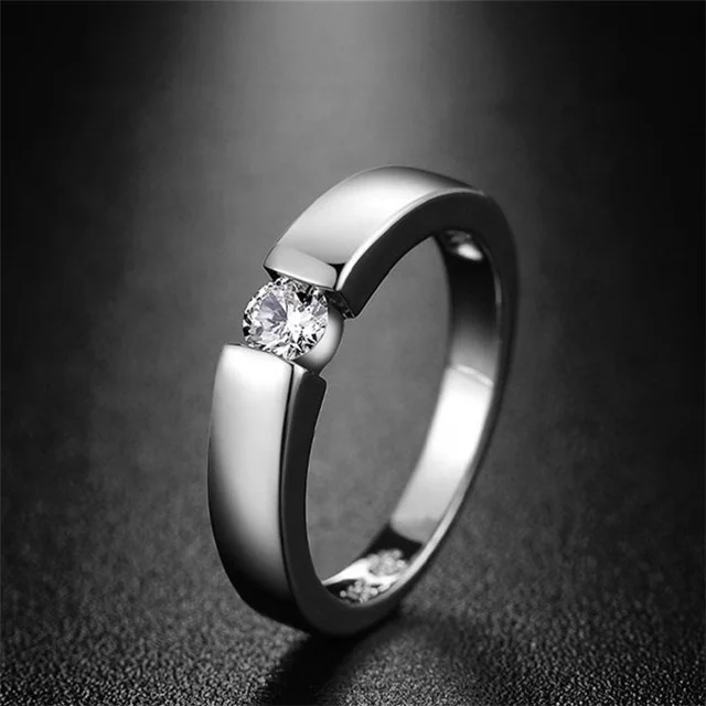 Top Quality Classic Engagement Ring for Women Men Silver Color Simple Cubic Zirconia Full Size Fashion Jewelry Xmas Gift
Top Quality Classic Engagement Ring for Women Men Silver Color Simple Cubic Zirconia Full Size Fashion Jewelry Xmas Gift