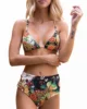 Hawaii Style Sexy Banana Printing Push Up High Waist Swimsuit Bikini