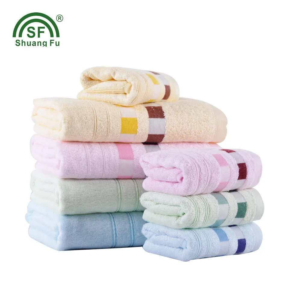 high quality custom cheap jacquard 100 bamboo fiber towel set