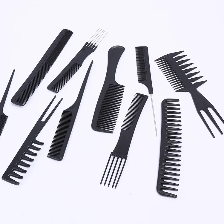 10pcs Set Black Hairdressing Comb Hair Cutting Combs Salon Styling Tools 10 styles Professional Brush Sets Kits
10pcs Set Black Hairdressing Comb Hair Cutting Combs Salon Styling Tools 10 styles Professional Brush Sets Kits