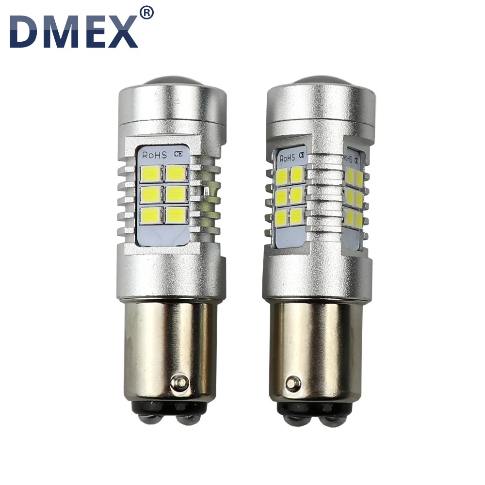 DMEX 12V 24V 21SMD 2835 LED S25 LED 1157 BAY15D BAY 15D P21/5W Car LED Bulb Brake Light Reversing Back Up Tail Light
