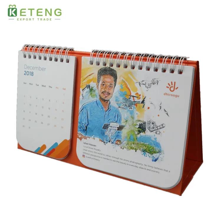 Promotional Folding Paper Creative Desk Calendar By Your Own