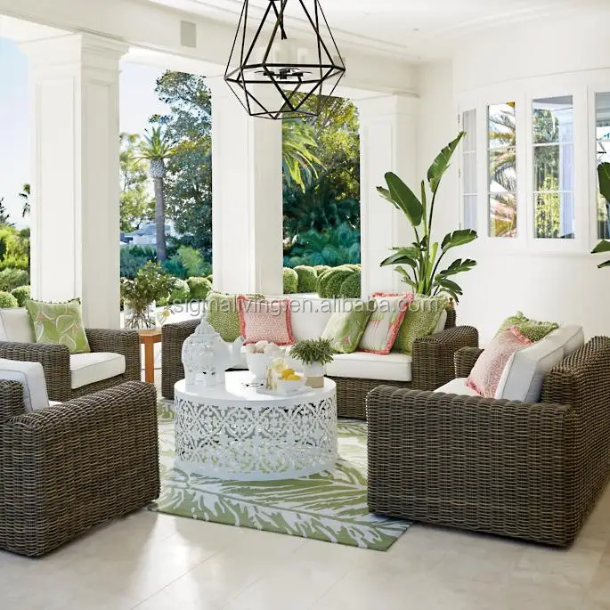 Sigma hot sale outdoor patio modern sofa set rattan furniture