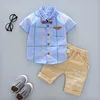 soft hot sale summer children's wear pattern short T-shirt +pants baby boy suit two pieces children clothing baby clothes set