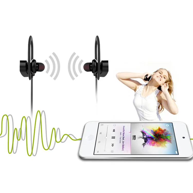 U8 Bluetooth 4.1 Sport Earphone Handfree Wireless Bluetooth Headset Earphones with Mic Sports Ear-hook Bluetooth Earphone - ANKUX.COM