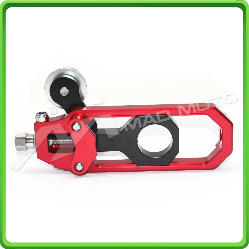 Motorcycle Chain Tensioner Adjuster with paddock bobbins kit for Yamaha YZF-R1 2006 R1 06 Red&Black (8)