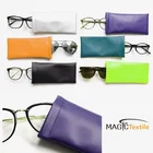 Portable Soft China Handmade PU leather Retail Bag Glasses Eyeglasses Case Travel Spring Closure Sunglasses Pouch