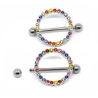 Fashion Design Metal Colorful Wedding Nipple Stretchers Piercing Body Jewelry