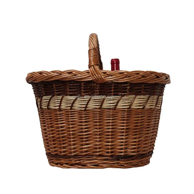 carrier baskets/wicker picnic basket /willow picnic basket with