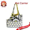 Black, White and Green Large Floral Small Dog Carrier